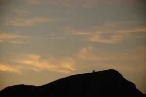 zonsondergang in de almanzora vallei, Spanje foto