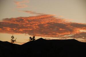 zonsondergang in de almanzora vallei, Spanje foto