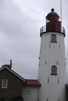 vuurtoren, urk, voormalig eiland in de zuiderzee, Nederland foto