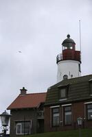 vuurtoren, urk, voormalig eiland in de zuiderzee, Nederland foto