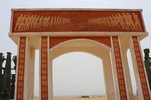 slavernij monument in oud, Benin foto