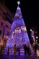 Kerstmis nacht in alicante, Spanje foto