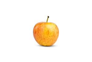 geel appel geïsoleerd Aan wit achtergrond. detailopname. foto