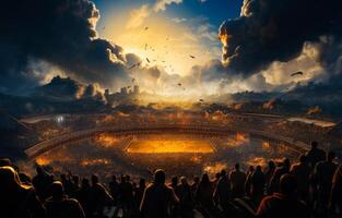 de mensen van Rome in de stadion foto