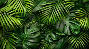 palm bladeren achtergrond. foto