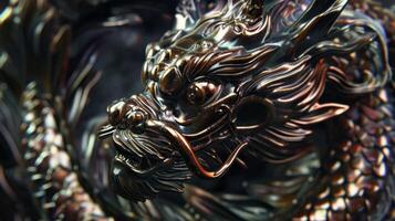 mythisch donker bronzen. foto