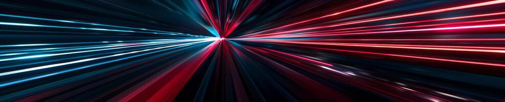 snelheid van licht ervaring met intens rood en blauw strepen foto