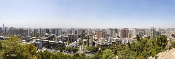 Santiago, Chili, 17 januari 2018 - panoramisch uitzicht op Santiago, Chili. met meer dan 5,5 miljoen inwoners is santiago de 6e meest bevolkte Latijns-Amerikaanse stad. foto