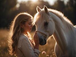 meisje en pony foto