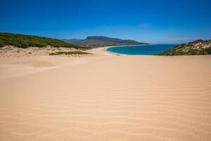 zand duin van bolonia strand, provincie cadiz, Andalusië, Spanje foto