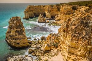 praia da marinha - mooi strand marinha in algarve, Portugal foto