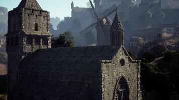 de oud christen kerk is gebouwd van basalt foto