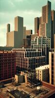 verticaal adembenemend nieuw york stad visie van een op het dak in downtown foto