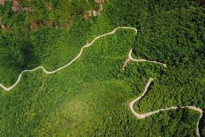 serpentijn weg in canyons in de kerstman catarina, Brazilië. antenne visie foto