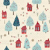 naadloos patroon, tileable Kerstmis vakantie land dots afdrukken, Engels platteland huisje voor behang, omhulsel papier, plakboek, kleding stof en Product ontwerp foto