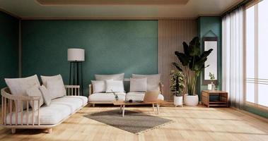 mint woonkamer interieur. 3D-rendering foto