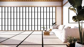 sofa japans op kamer japan en de white.3d rendering foto