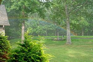 regenboog in de achtertuin foto