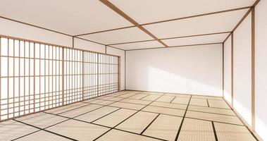 indoor lege kamer japan stijl. 3D-rendering foto