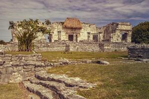 Maya-ruïnes in Tulum foto