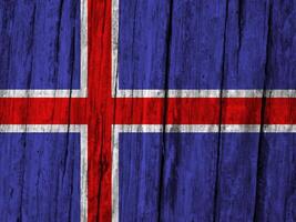 IJsland vlag met structuur foto