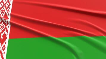 Wit-Rusland vlag. kleding stof getextureerde Wit-Rusland vlag. 3d geven illustratie. foto