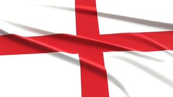 Engeland vlag. kleding stof getextureerde Engels vlag. 3d geven illustratie. foto