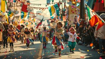 kinderen dag optocht foto