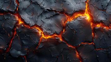 structuur van lava langzaam stollen resulterend in een ruw en gekarteld oppervlakte met overblijfselen van haar vloeibaarheid foto