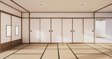 indoor lege kamer japan stijl. 3D-rendering foto