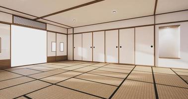 indoor lege kamer japan stijl. 3D-rendering foto