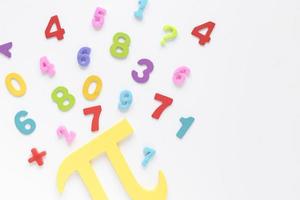 kleurrijke wiskunde nummers pi symbool foto