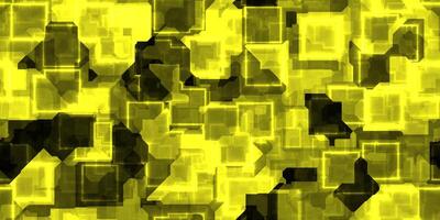 geel naadloos cyber gloed neon pleinen patroon achtergrond textuur. foto