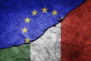 de barst tussen de Europese unie en Italiaans. foto