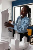 architectuur afro-amerikaanse constructeur bij designer job foto