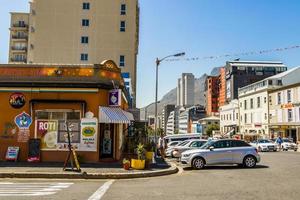 kaapstad zuid-afrika 17 januari 2018 oranje Indiaas restaurant in bo-kaap schotsche kloof, kaapstad. foto