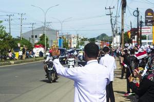 sorong, west papua, indonesië, 4 oktober 2021. staatsbezoek van de president van indonesië, joko widodo. foto