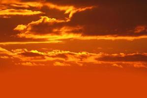 zonsondergang oranje lucht prachtig panorama natuurlijke zonsondergang heldere dramatische lucht foto