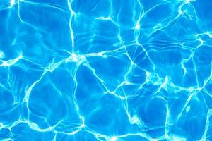 lichtblauw transparant watergolfoppervlak met plonsbel op blauw.