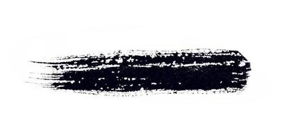 enkele verf inkt kras geïsoleerd op een witte achtergrond. grungy lege lijn slag. moderne kwast stalen tekening. foto