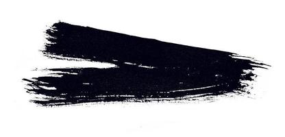 enkele verf inkt kras geïsoleerd op een witte achtergrond. grungy lege lijn slag. moderne kwast stalen tekening. foto