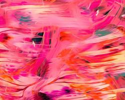 achtergrondontwerp van geschilderde acrylolieverf vloeistof vloeibare kleur roze mix met creativiteit en moderne kunstwerken