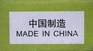 gemaakt in china label foto