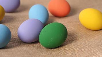 paaseieren of kleur ei. veelkleurig van paaseieren foto