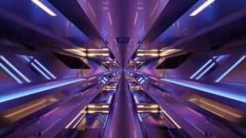 glazen neontunnel 4k uhd 3d illustratie foto