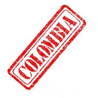 Colombia rubberen stempel foto