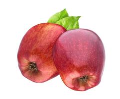 Rode appelvruchten die op witte achtergrond worden geïsoleerd foto