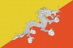 illustratie van de nationale vlag van bhutan foto