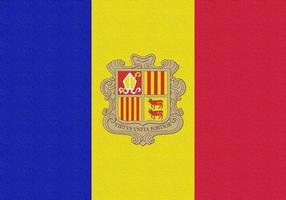 illustratie van de nationale vlag van andorra foto