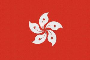 illustratie van de nationale vlag van hong kong foto